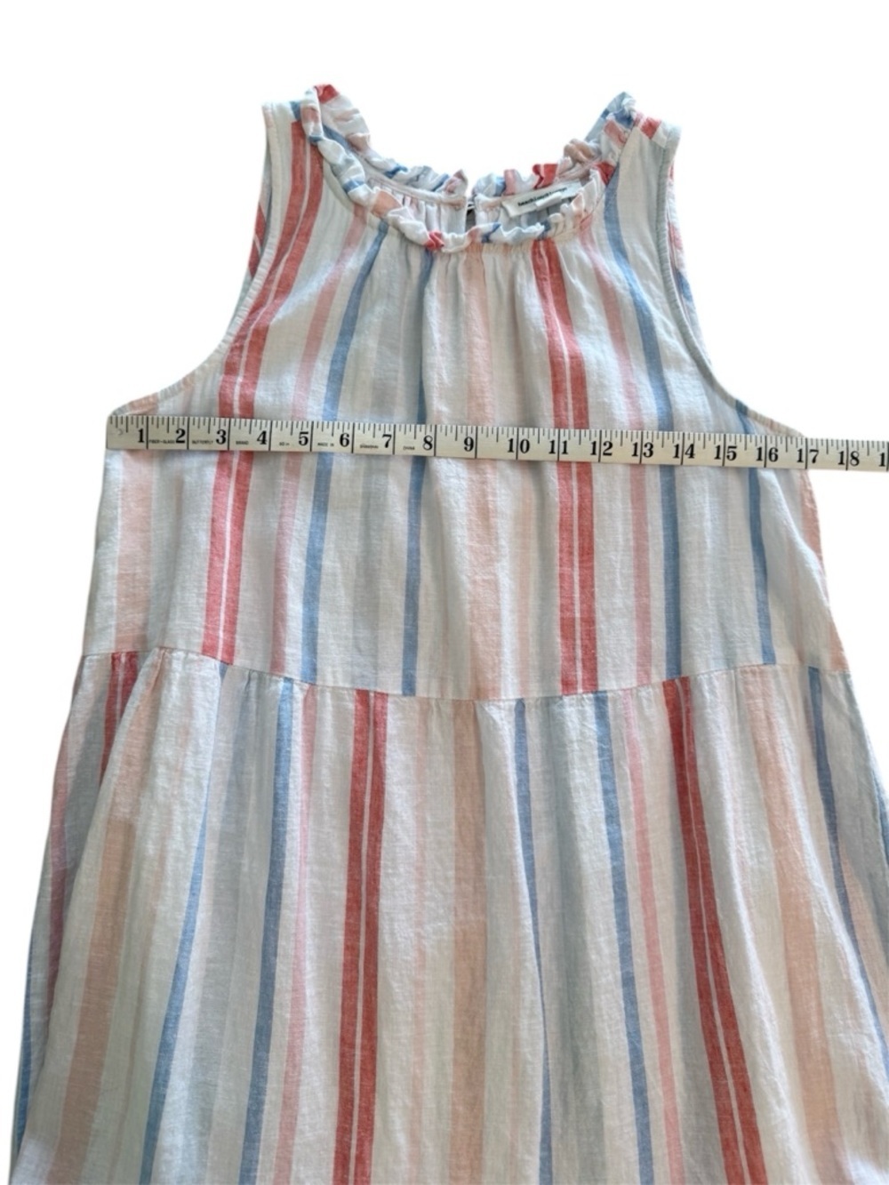 Women’s beachlunchlounge Sleeveless Tiered Stripe Dress Lined Size Medium - Picture 8 of 9